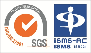 ISO/IEC 27001 認證標章（SGS / ISMS-AC）